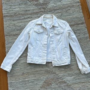GAP white denim jacket jean XS classic fitted